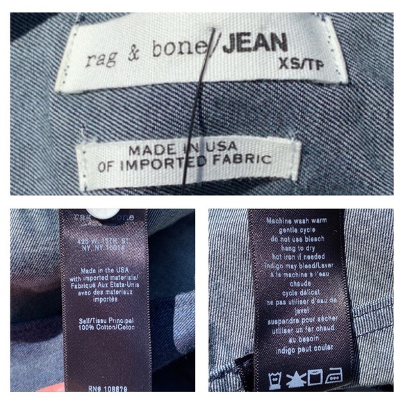 Rag & Bone Jeans Off The Shoulder Chambray Dress - Picture 7 of 8